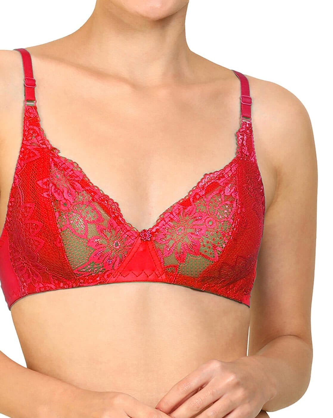 Buy Arousy AROUSY Pack Of 2 Self Design Cotton Lingerie Set Q_Net  Set_Red,Green_30 at Redfynd