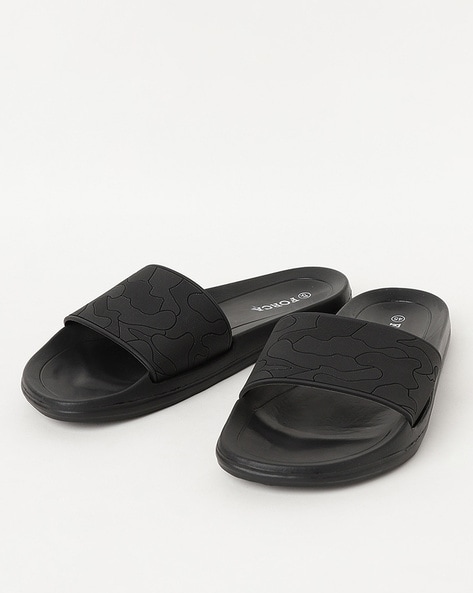 Buy Black Flip Flop Slippers for Men by Forca by Lifestyle