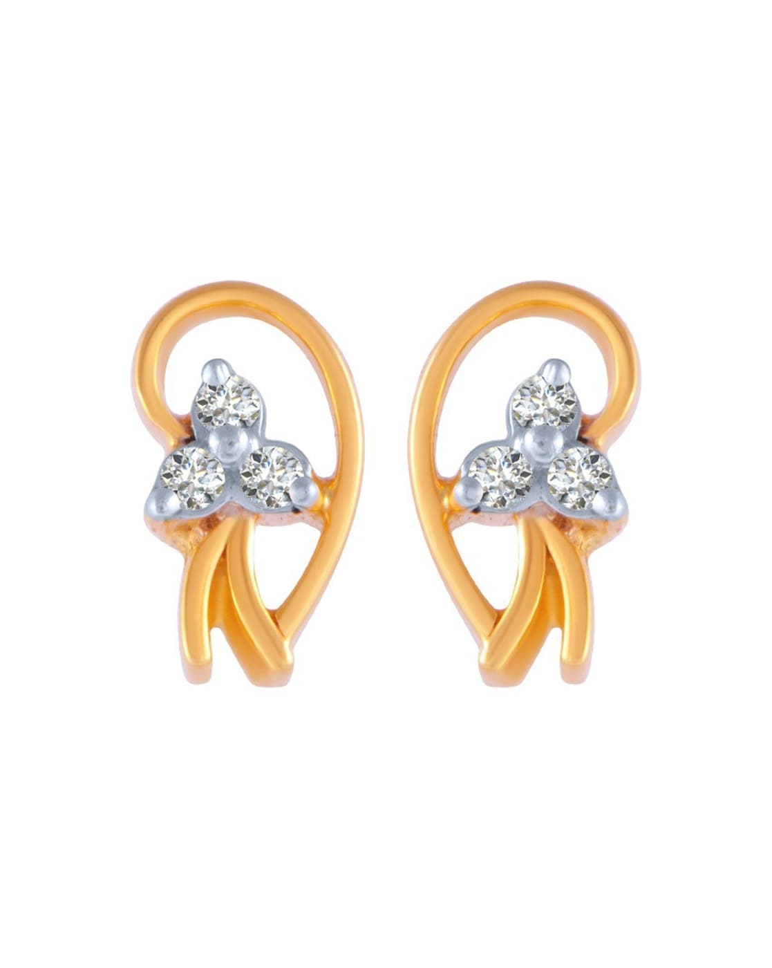 Buy PC Chandra 22KT Gold Floral Design Stud Earrings Online | PC Chandra  earrings