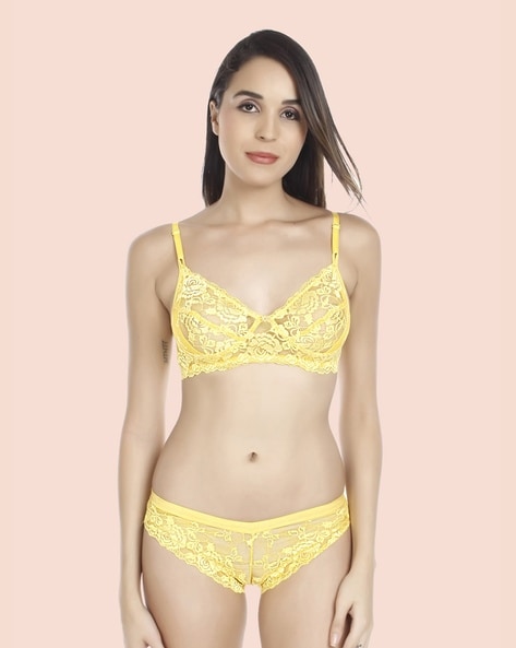 Bra & Panty Sets yellow Ladies Innerwear at best price in Delhi