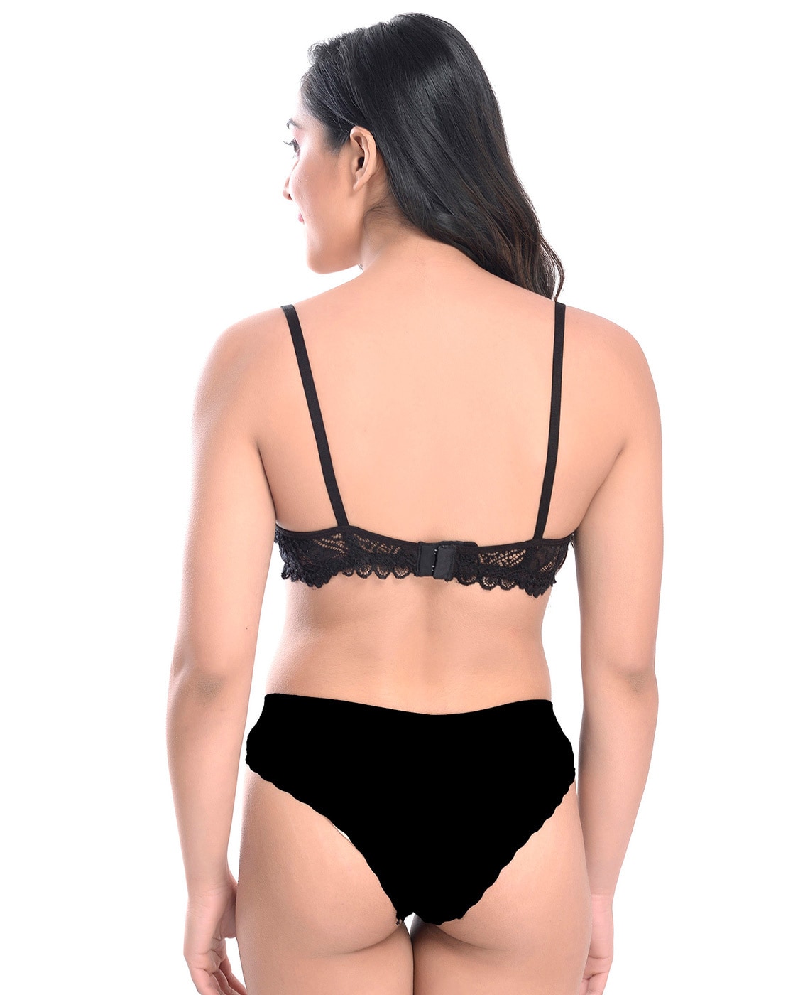 Pure Cotton Maroon,Black Woman Wirefree Padded lace Bra Panty Set, Size: 28  to 34 at Rs 990/set in New Delhi