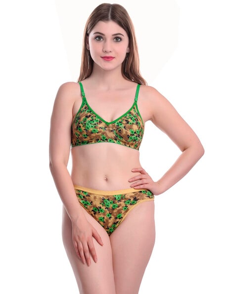 Buy Brown & green Lingerie Sets for Women by AROUSY Online