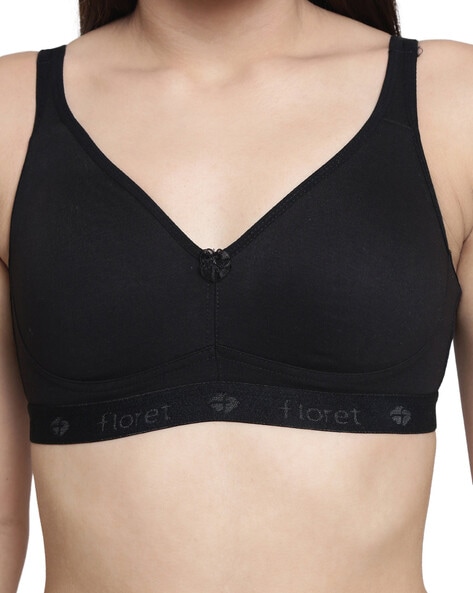 Floret black sports bra