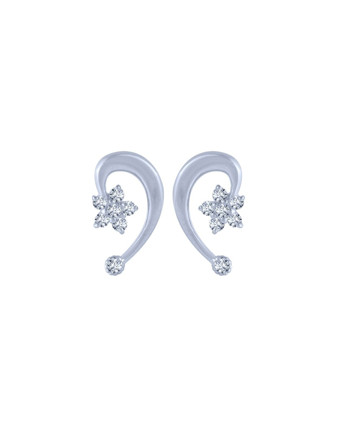 Tara Diamond Earrings (6.59 ct Diamonds) in White Gold – Beauvince Jewelry