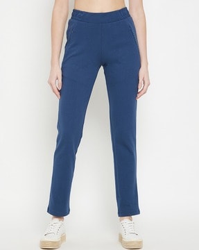 Buy Navy Blue Track Pants for Women by MADAME M SECRET Online