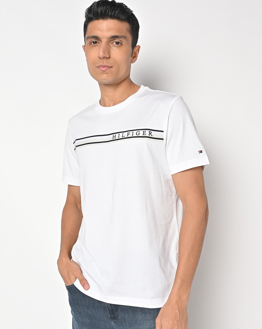 Tommy hilfiger taped top t shirt