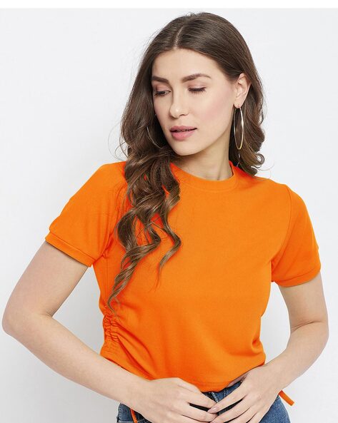 Buy Orange Tops for Women by Uptownie Lite Online