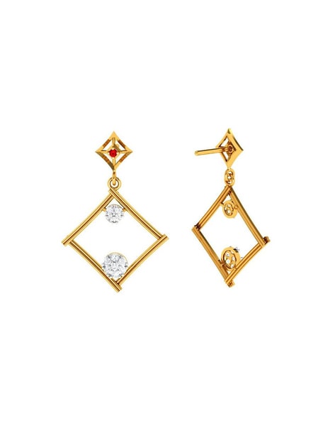 Rhombus 2025 shaped earrings