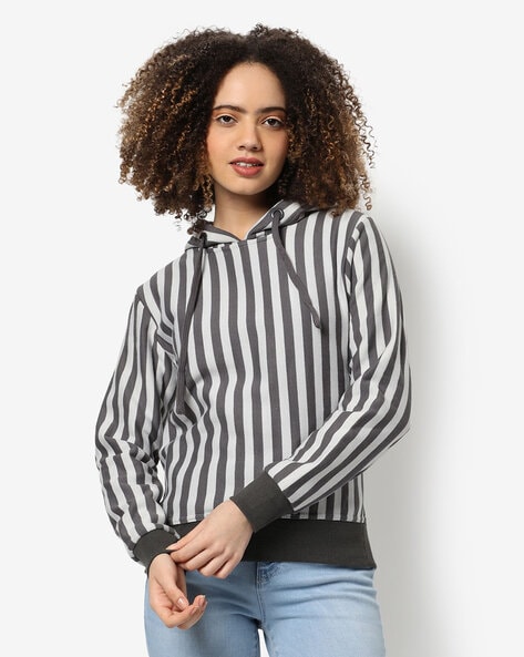 Striped womens clearance hoodie