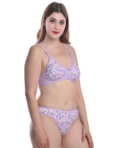 Buy Purple & white Lingerie Sets for Women by AROUSY Online