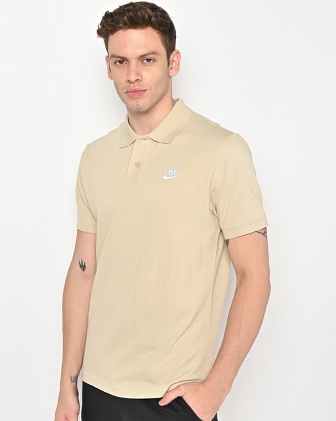 Brown nike polo outlet shirt