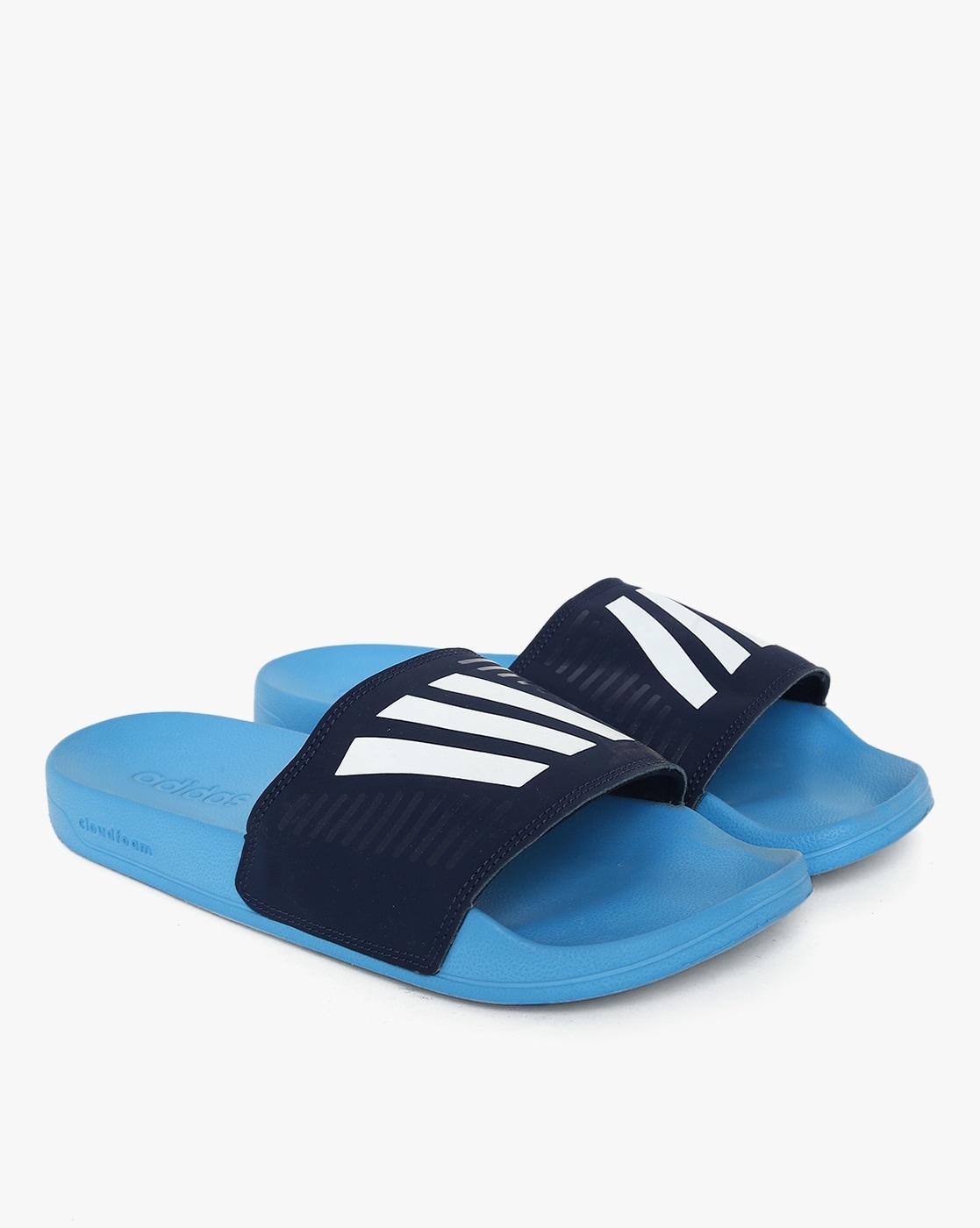 Adidas cloudfoam slides online blue