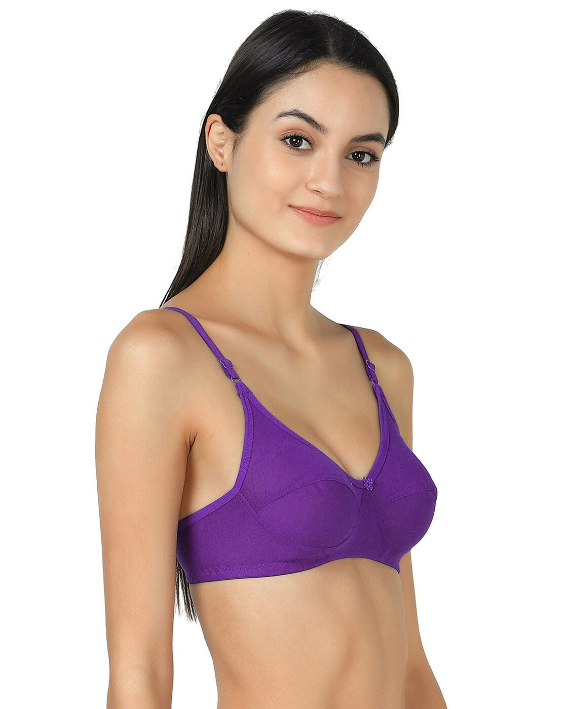 Cotton Purple Non Padded Bra, Size: 32A at Rs 95/piece in Jaipur