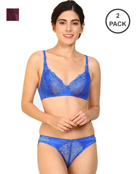 Buy Blue & Blue Lingerie Sets for Women by AROUSY Online