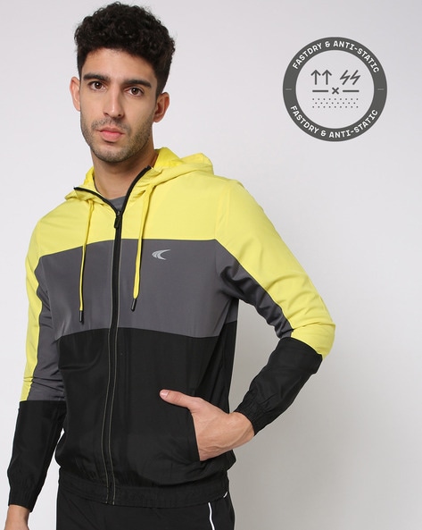 Hooded hot sale track jacket