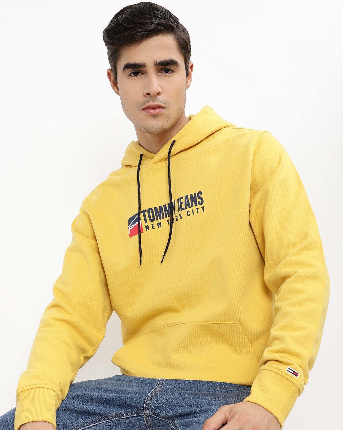 yellow tommy hilfiger sweat suit