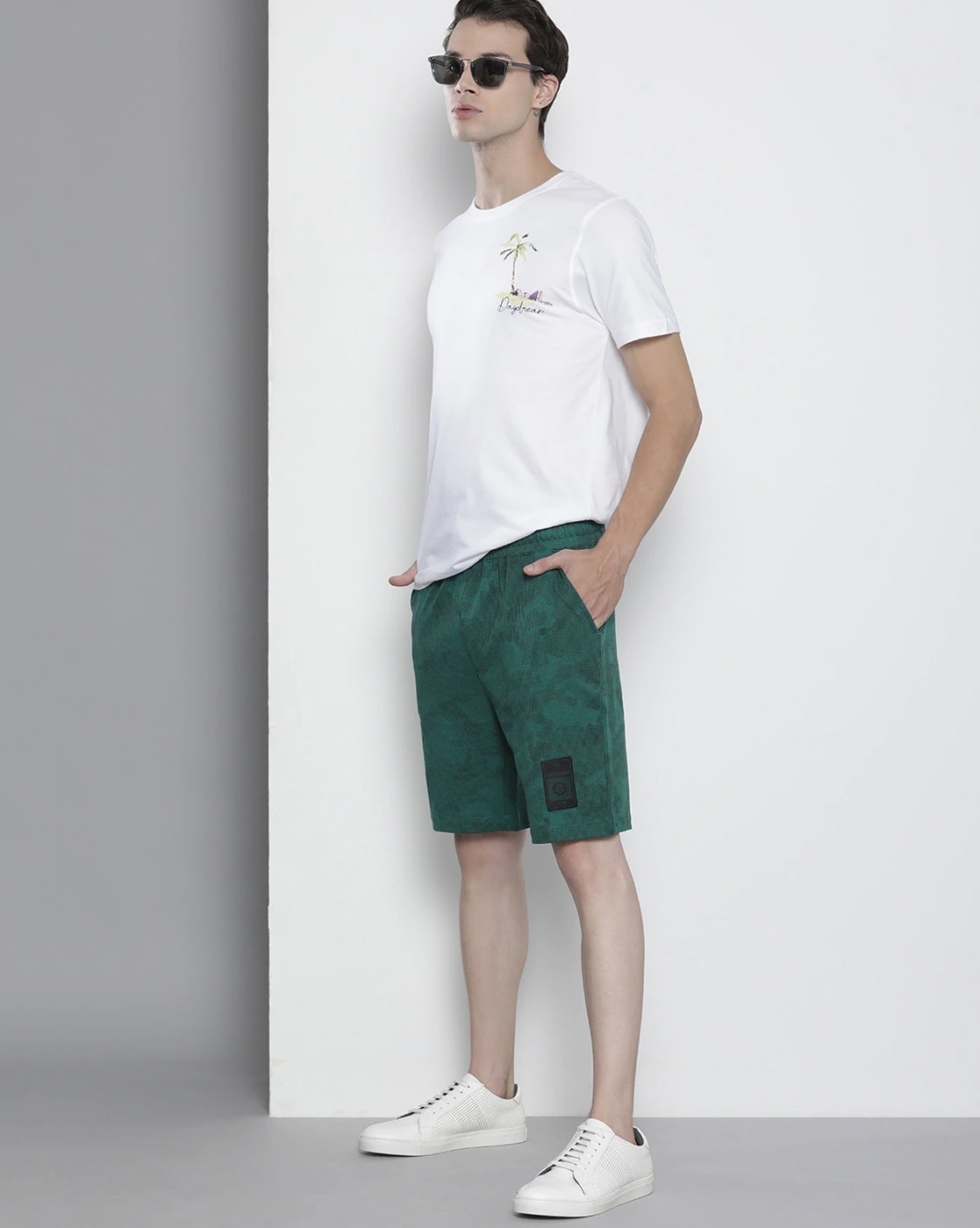 Buy Green Shorts & 3/4ths for Men by The Indian Garage Co Online