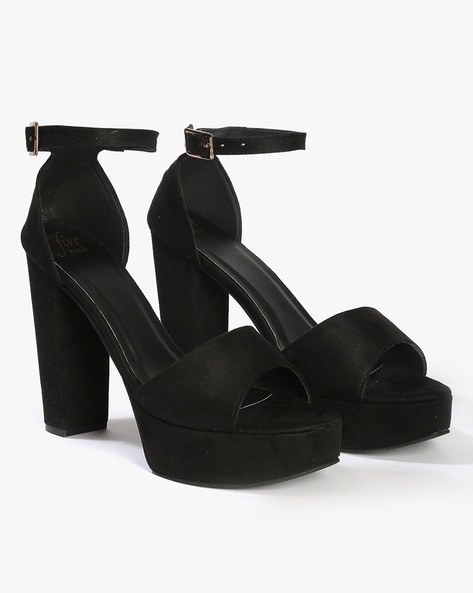 LESSA Black Suede Platform Block Heel | Women's Heels – Steve Madden-nlmtdanang.com.vn
