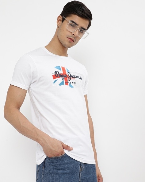 Buy White Tshirts by for Men Online Pepe Jeans