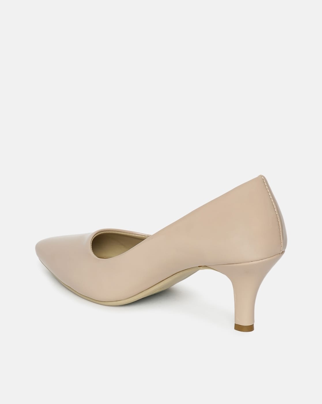 Buy Cream Heeled Shoes for Women by Mochi Online | Ajio.com