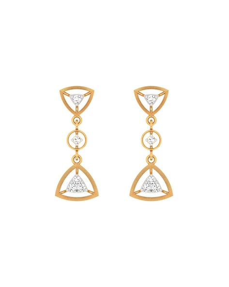 Tanishq 18KT Diamond Shell Hoops Earring at Rs 11524/pair in Jaipur | ID:  17905915888