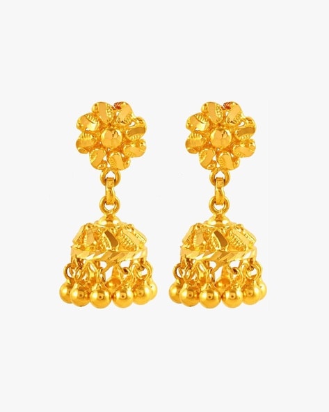 Bridal Earrings Gold -?PC Chandra Jewellers