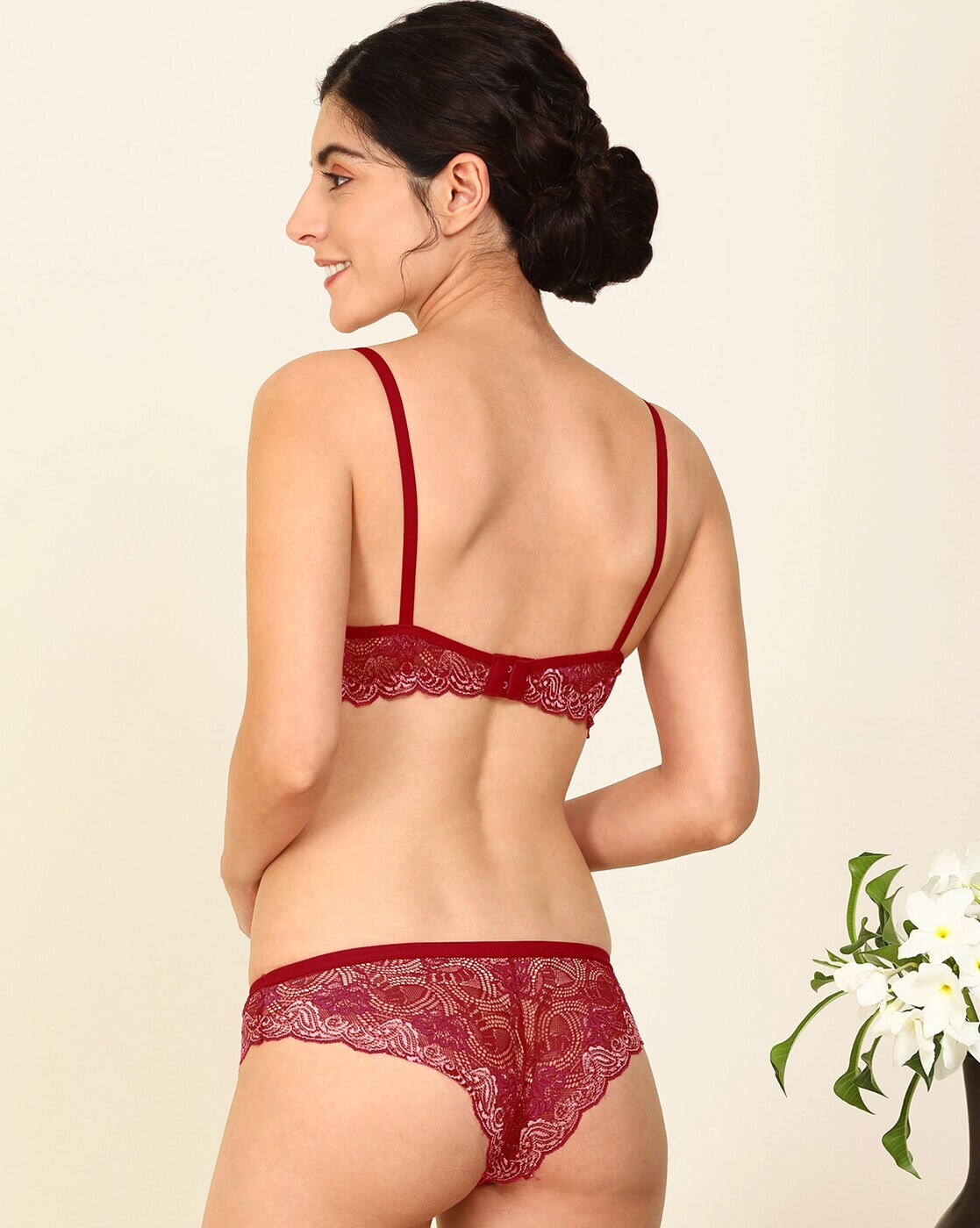 Buy Maroon Lingerie Sets for Women by AROUSY Online