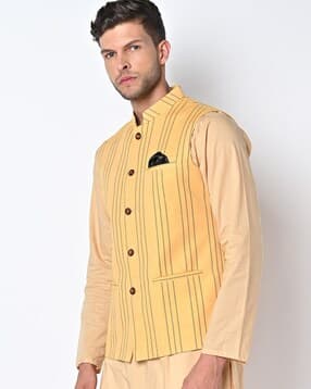 maxence Striped Nehru Jacket-picture-47