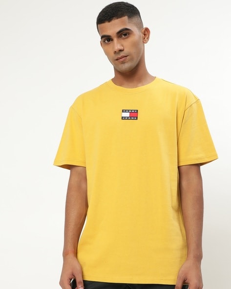 mens yellow tommy hilfiger t shirt