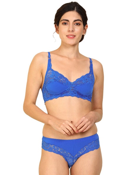 Lace Cotton Bra & Panty Set