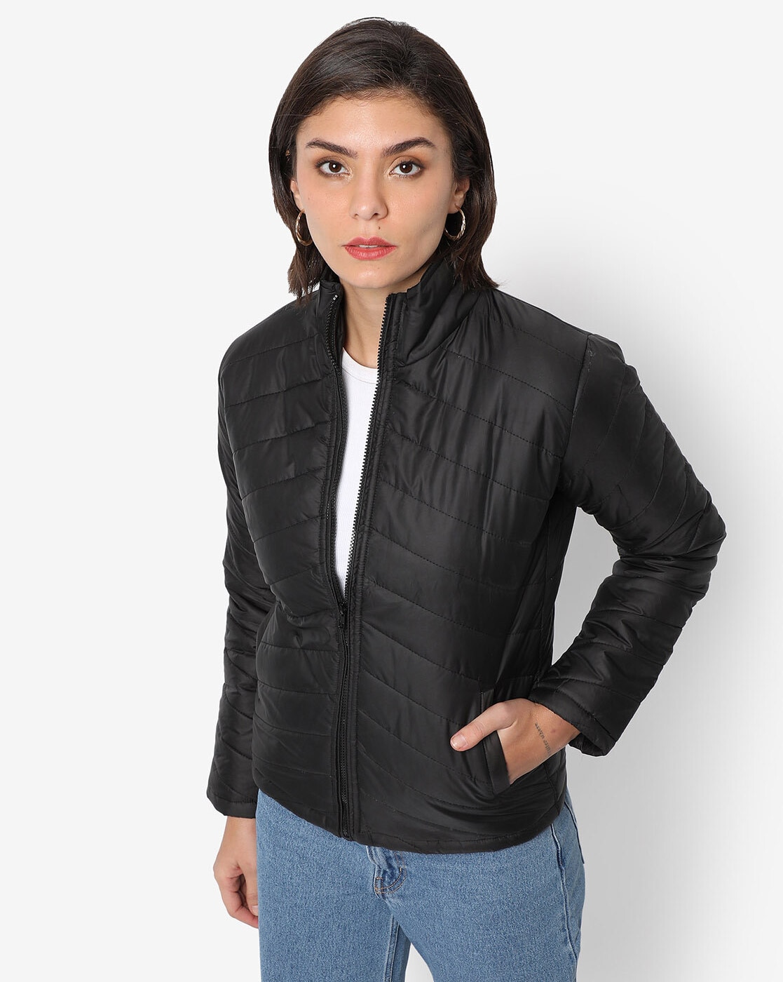 Buy Black Jackets & Coats for Women by Campus Sutra Online