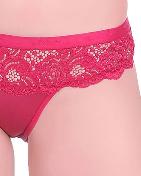 Seductive Pink Seamless Padded Pushup Bra Panty Set - lacysouls