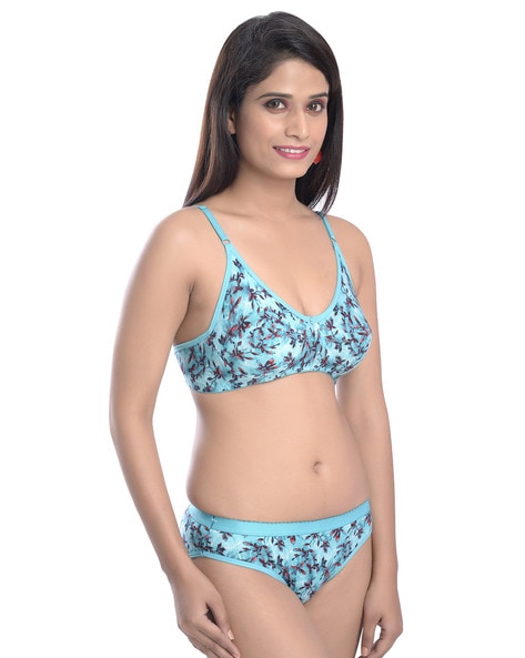 Pack of 2 Floral Print Bra & Panty Set