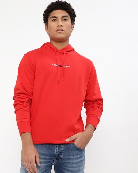 Linear Logo Embroidered Hoodie