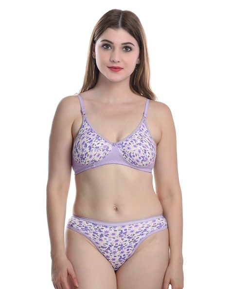 Buy Purple & white Lingerie Sets for Women by AROUSY Online