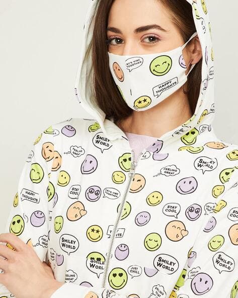Buy White Sweatshirt Hoodies for Women by SmileyWorld Online