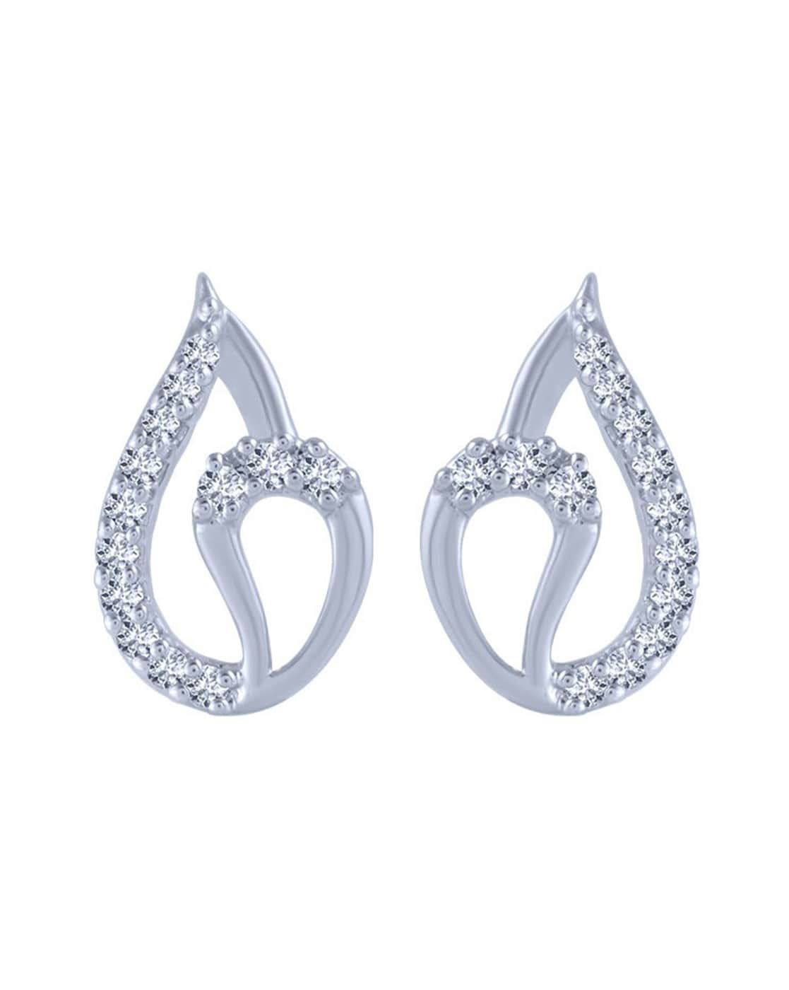 Aksaj Infinity Earrings  Buy Certified Gold  Diamond Earrings Online   KuberBoxcom  KuberBoxcom