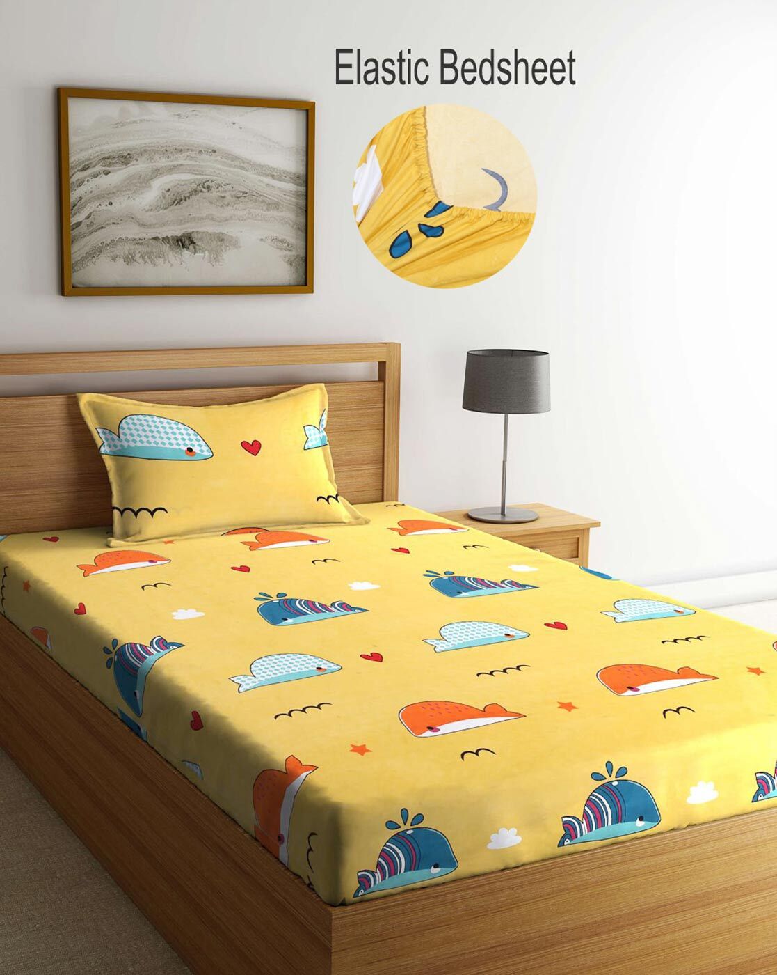 Buy Yellow Bedsheets for Home & Kitchen by KLOTTHE Online 