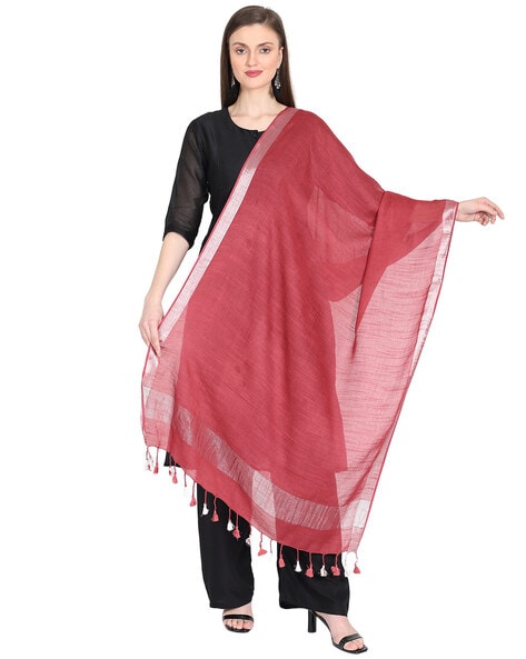 Indian Solid  Tassels  Dupatta Price in India