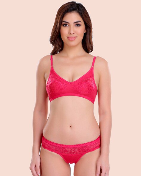 Tie-Up Halter-Neck Bra & Panty Set