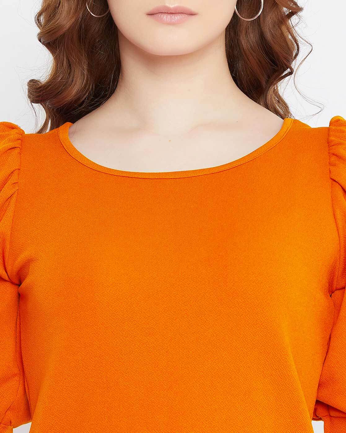 Buy Orange Tops for Women by Uptownie Lite Online