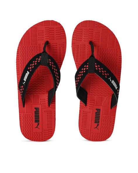 Puma flip shop flops red