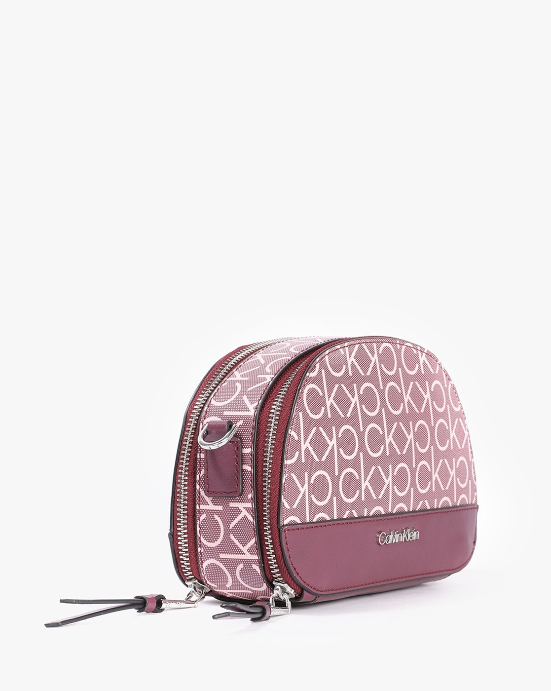 Calvin Klein Saddle Bag Saffiano Crossbody Purple Handbag GOLD Chain Purse  | eBay