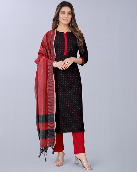 Printed Unstitched Dress Material with Dupatta Price in India