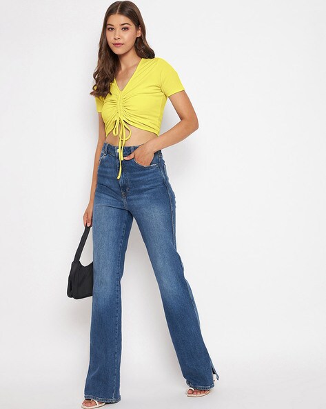 Buy Yellow Tops for Women by Uptownie Lite Online