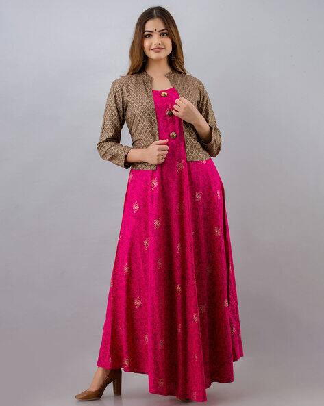full length kurti with jacket