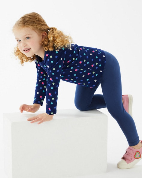 Cotton Rich Plain Leggings (2-7 Yrs), M&S Collection