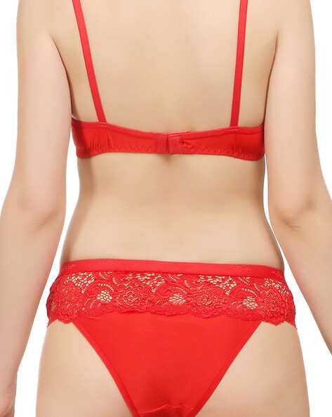Buy online Red Cotton Bras And Panty Set from lingerie for Women by Ds  Fashion for ₹120 at 91% off