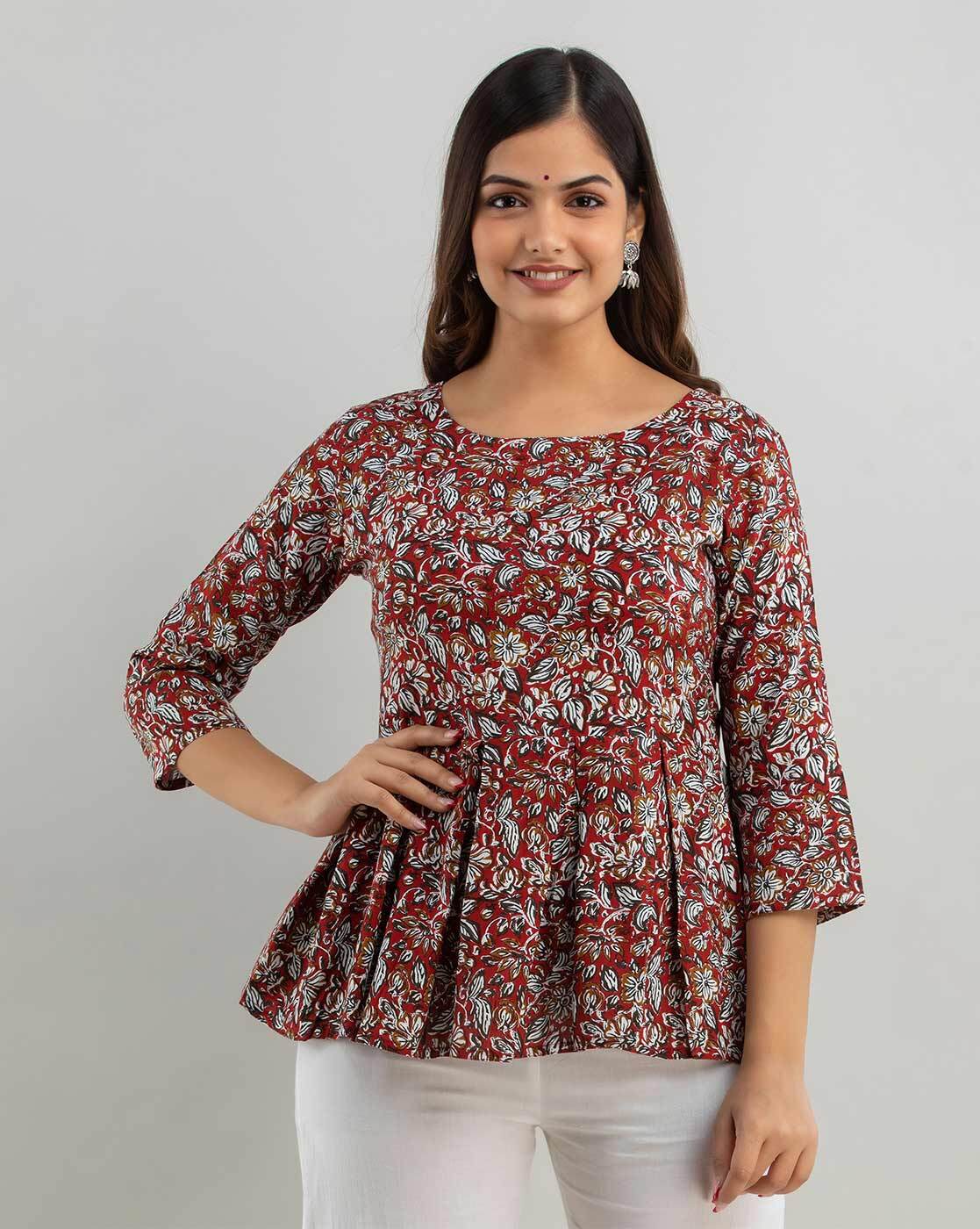 Buy Maroon Shirts, Tops & Tunic for Women by WOMEN TOUCH Online ...