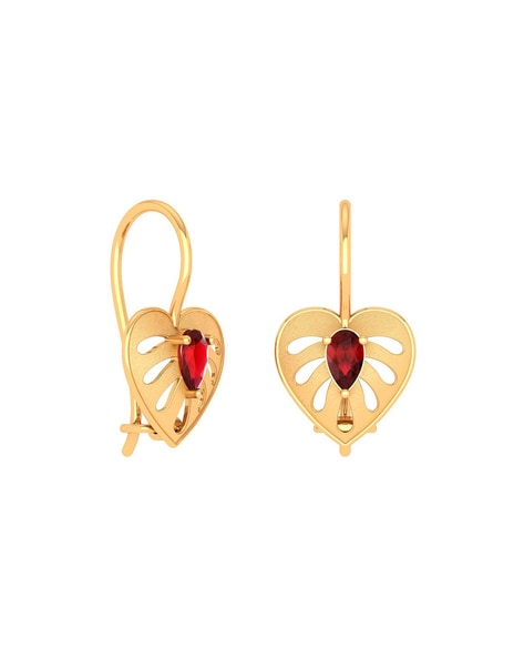 Accessorize London Women'S Gold Pave Heart Short Drop Earring - Accessorize  India